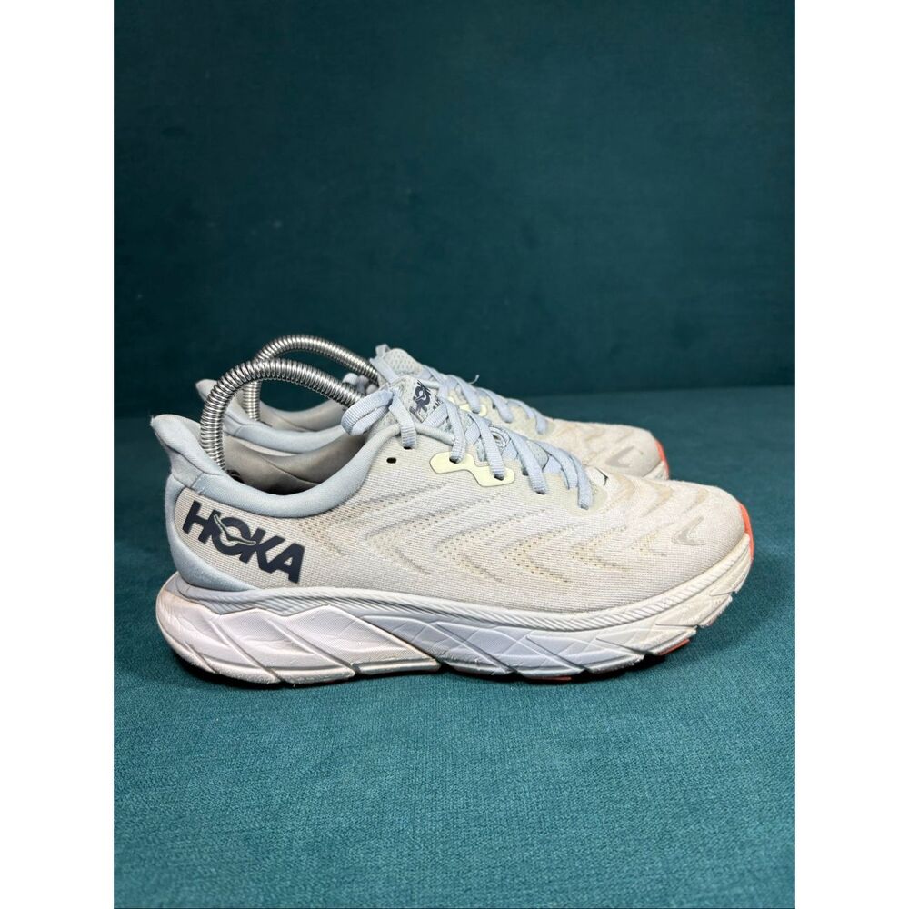 Hoka Arahi 6 Running Shoes Women’s Size 7.5 Blue White Stability Sneakers - Picture 3 of 9